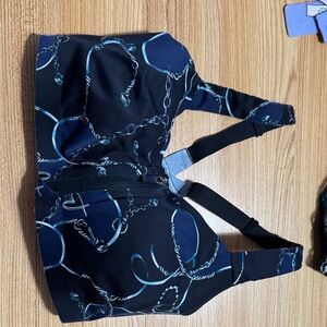 Elegant Black and Blue Women's Bra